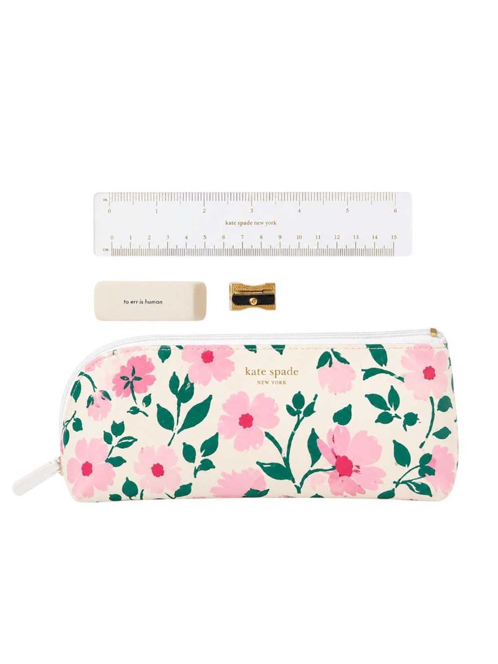 Kate Spade New York Pencil Case, Peony Party